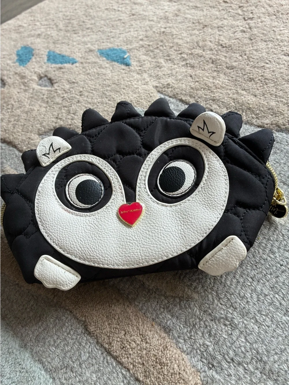 Betsey Johnson hedgehog cosmetic/pencil bag.